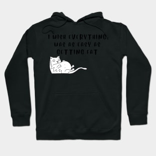 Funny Fat Cat - Cat illustration Hoodie